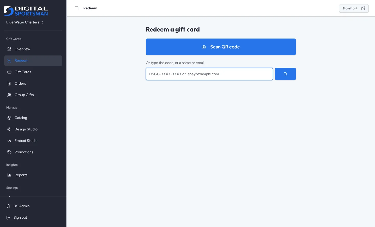 Redeem in seconds screen
